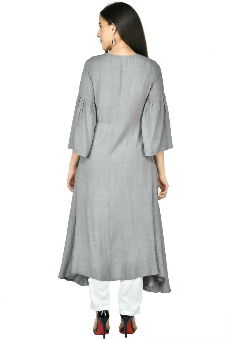 Joban Fashion Grey Cotton Rayon Kurta Set