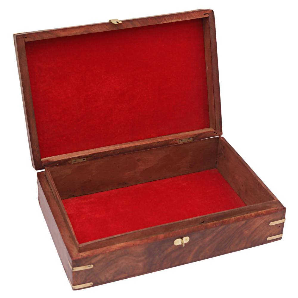 Nizalia Carved Motif Of Flora Handmade Jewellery Box