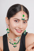 Divisha Alloy Gold-plated Trendy Multicolour Choker Pearl Jewellery Set