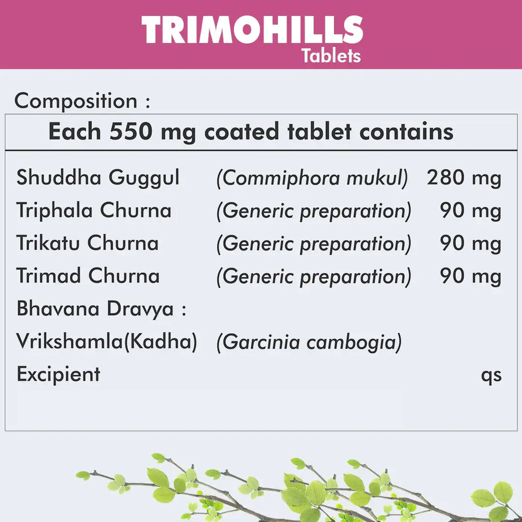 Herbal Hills Ayurveda Trimohills Tablets - Distacart