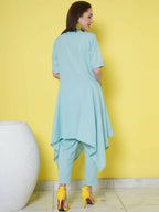 Women Republic Light Blue Cotton Kurta Set - Distacart
