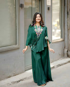 Joban Fashion Rama Chinon Embroidery Sequence Work Readymade Kurta Set - Distacart