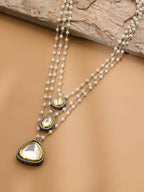 Beaded Layered Kundan Necklaces - Ruby Raang