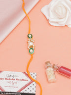 Designer kundan Rakhi - Ruby Raang - Distacart