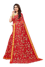 Vamika Red Printed Chiffon Saree (UJALA RED) - Distacart
