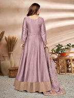 Myra Violet Art Silk Embroidered Anarkali Suit