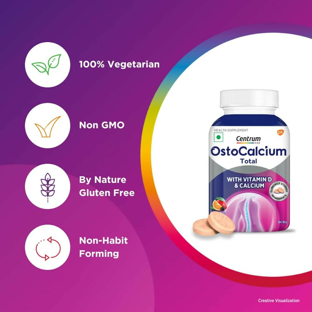 Centrum OstoCalcium Total Chewables Tablets - Mixed Fruit - Distacart