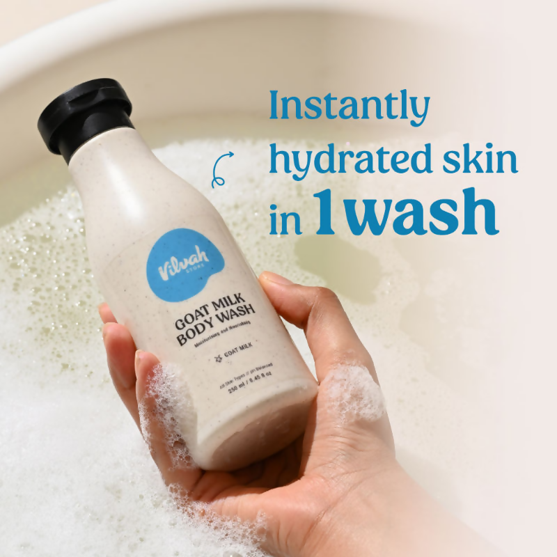 Vilvah Store Goat Milk Body Wash For Deep Cleansing - Distacart