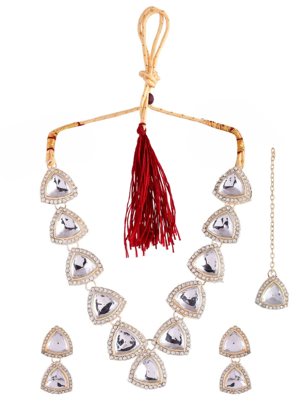 VOJ Women Silver Color stainless steel Jewellery Set - Distacart