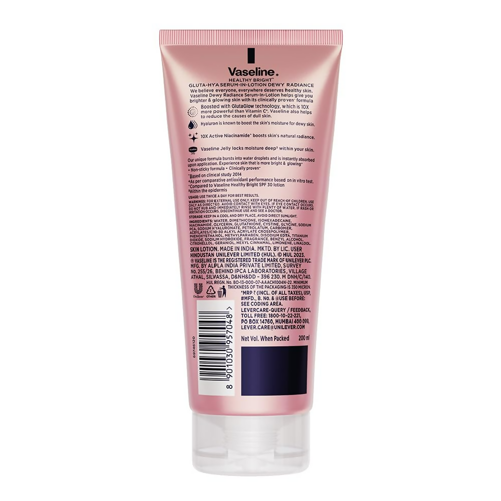 Vaseline Gluta-Hya Dewy Radiance Serum-In-Lotion - Distacart