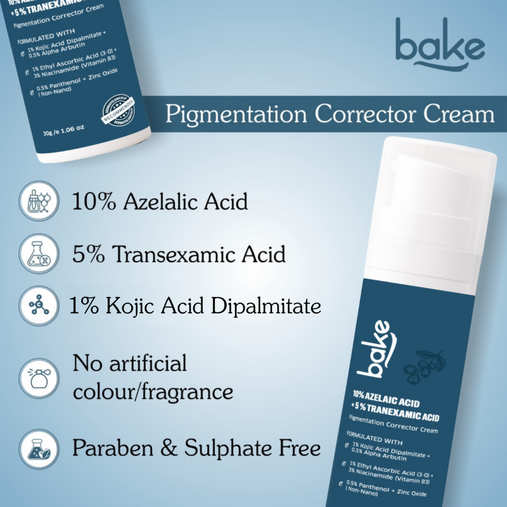Bake 10% Azelaic Acid + 5% Tranexamic Acid Pigmentation Corrector Cream
