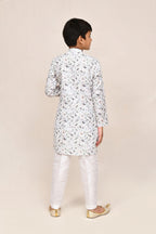 Joban Fashion Cotton White Kurta With Straight Fit Pant