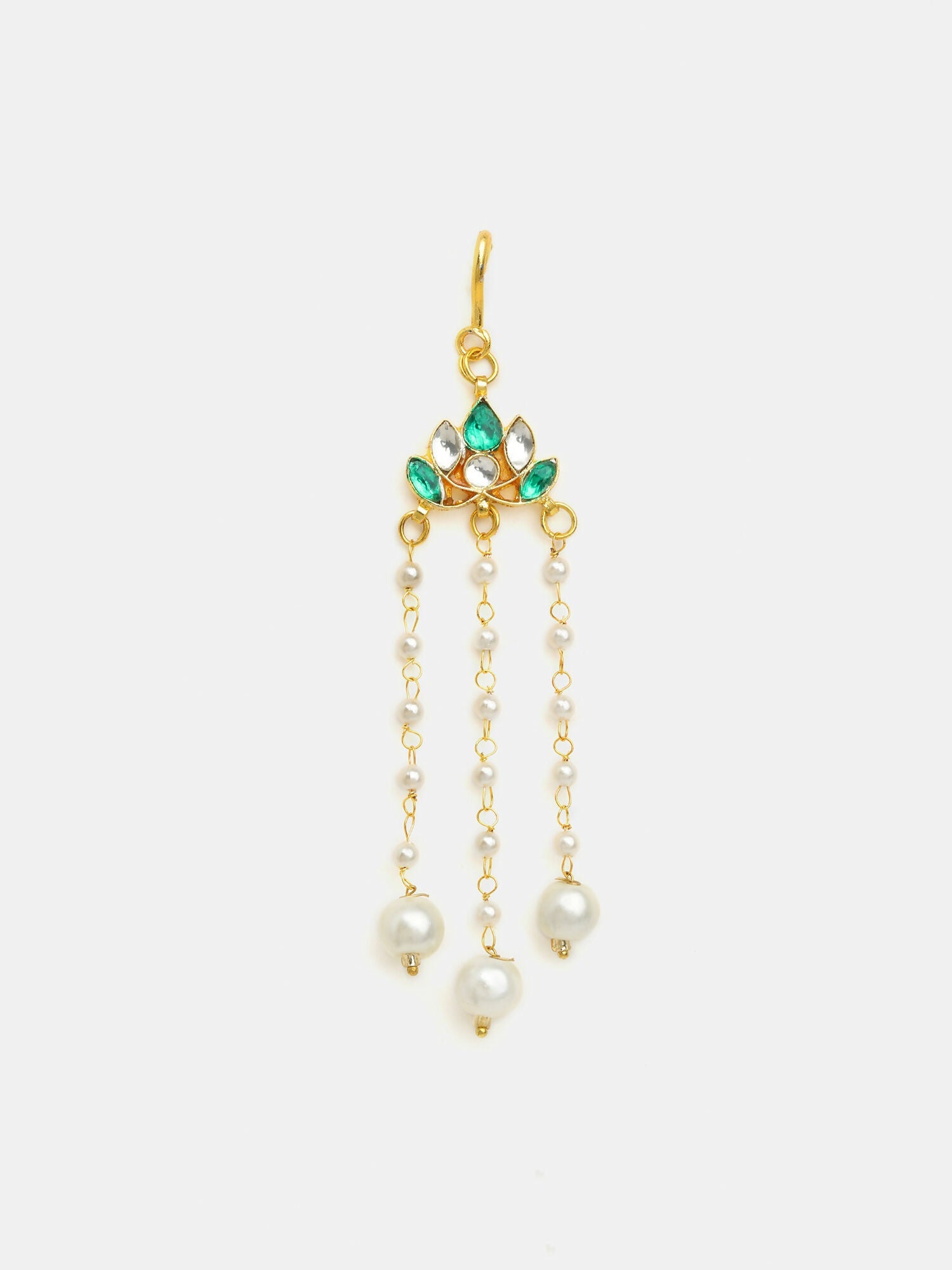 Ruby Raang Lotus Drop Hanging Hair Pin