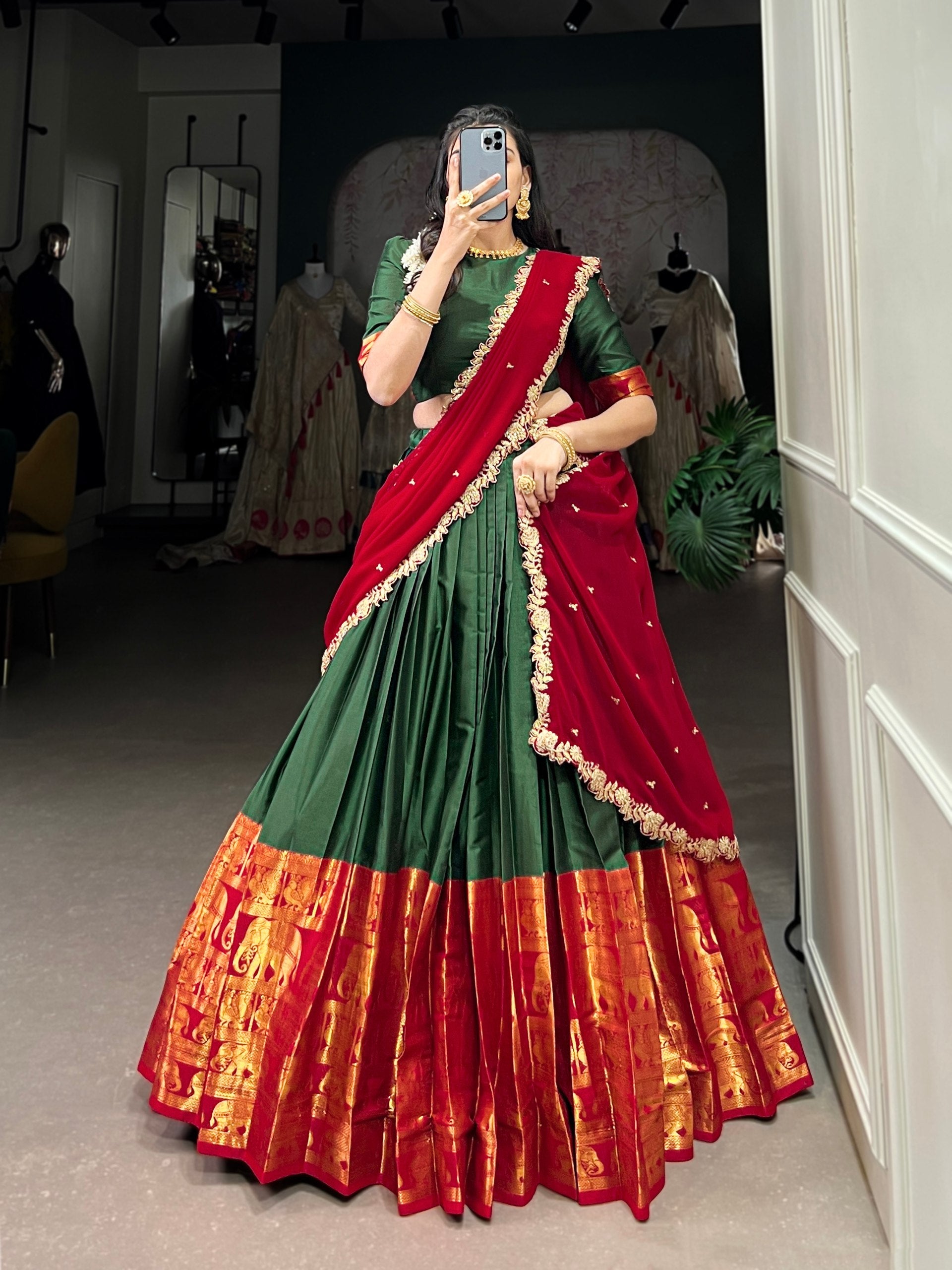 Lehenga Mart Designer Wedding Lehenga Choli For Women - Green