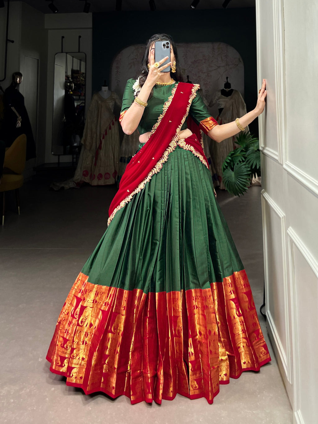 Lehenga Mart Designer Wedding Lehenga Choli For Women - Green