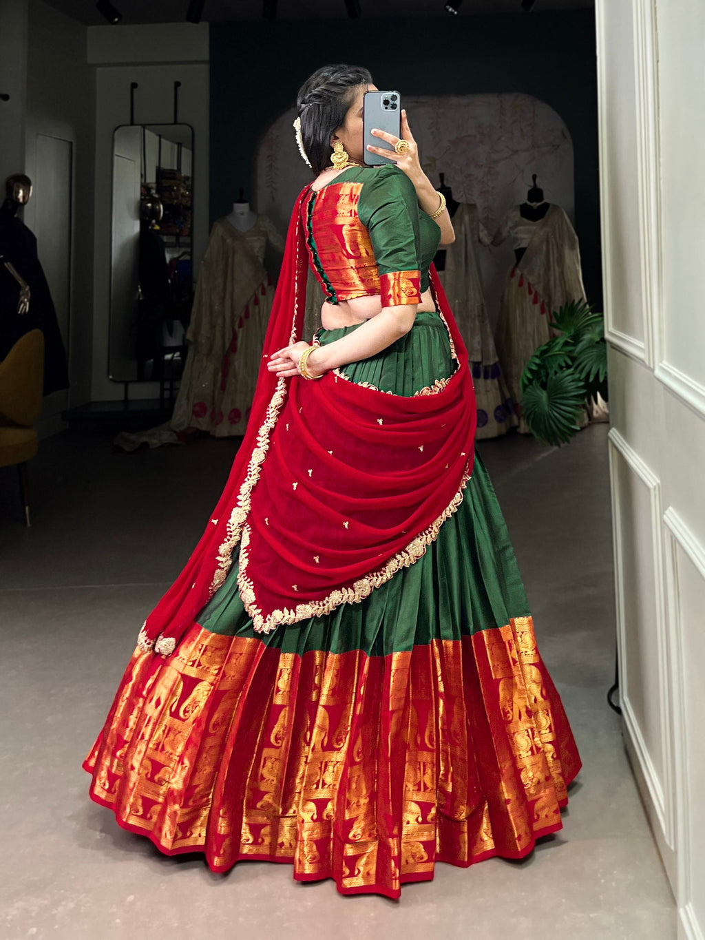 Lehenga Mart Designer Wedding Lehenga Choli For Women - Green