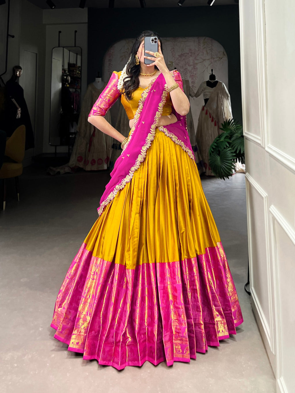 Lehenga Mart Designer Wedding Lehenga Choli For Women - Mustard