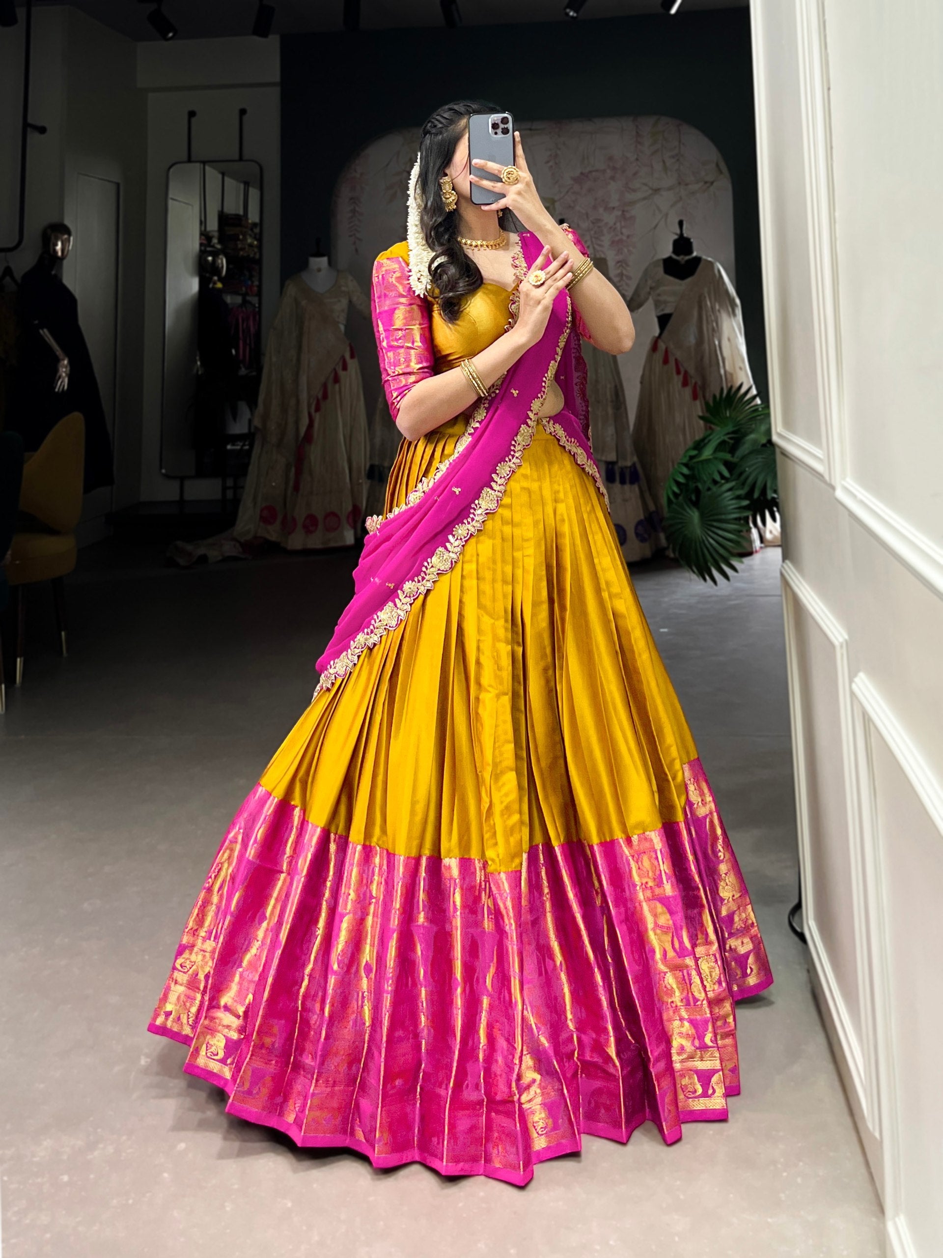 Lehenga Mart Designer Wedding Lehenga Choli For Women - Mustard