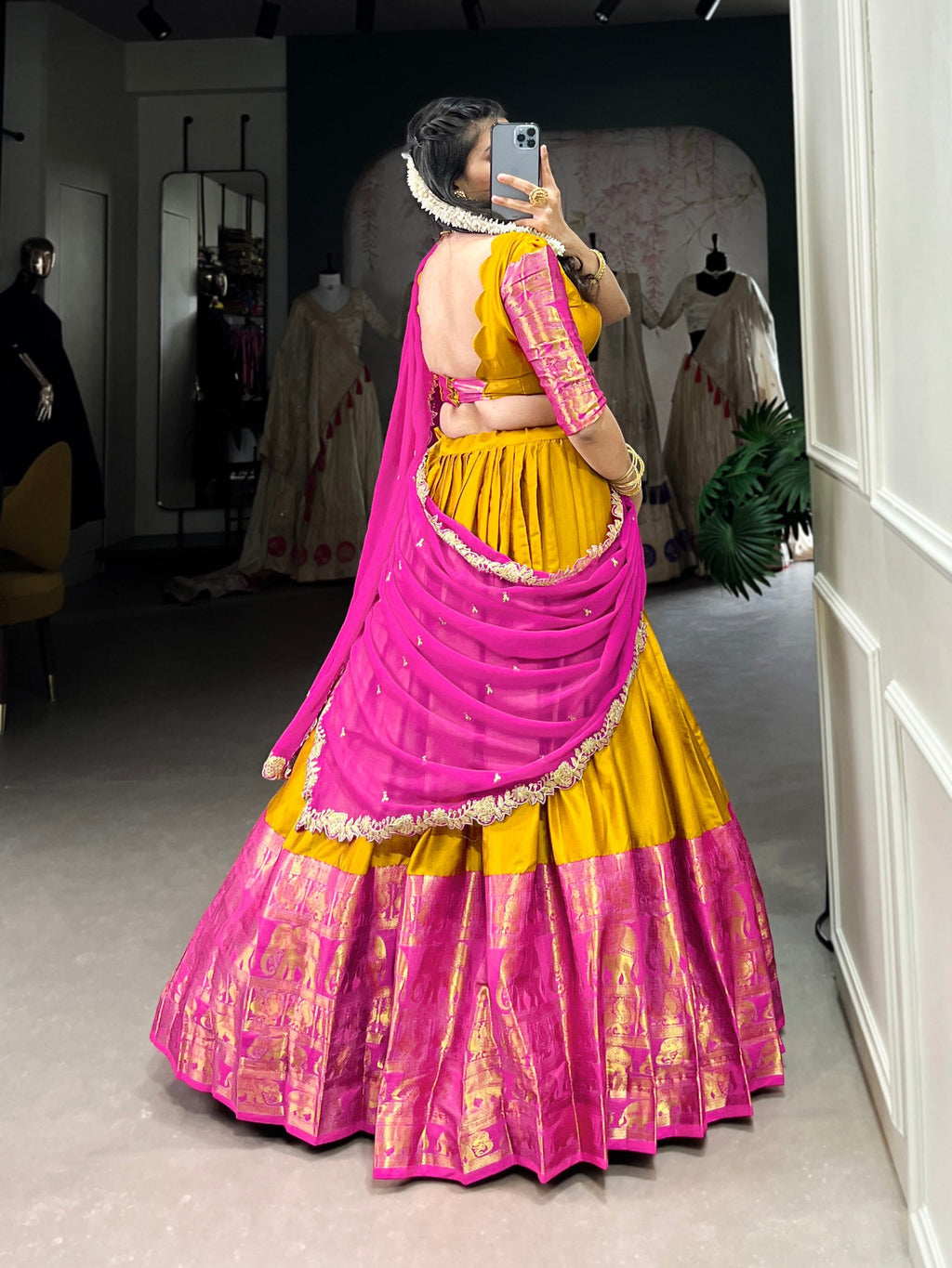 Lehenga Mart Designer Wedding Lehenga Choli For Women - Mustard