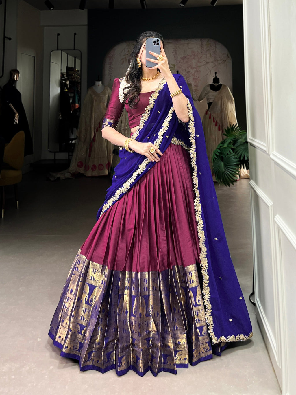Lehenga Mart Designer Wedding Lehenga Choli For Women - Purple