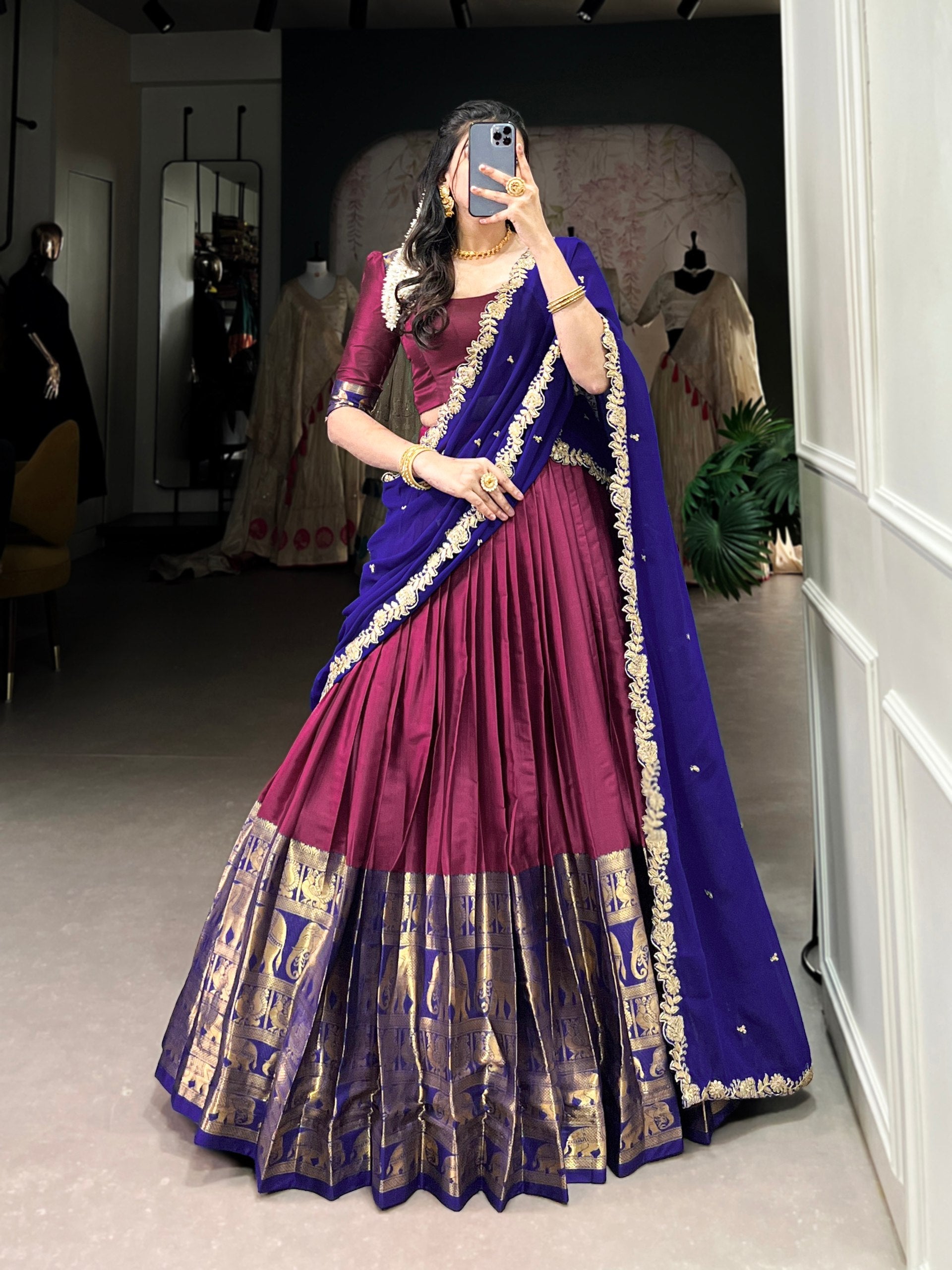 Lehenga Mart Designer Wedding Lehenga Choli For Women - Purple