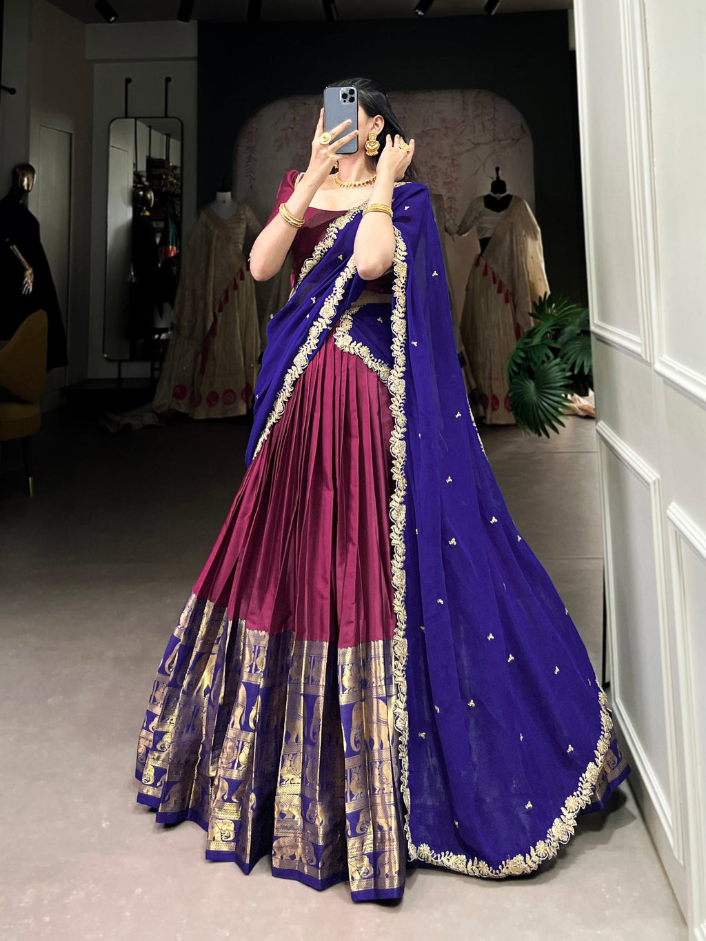 Lehenga Mart Designer Wedding Lehenga Choli For Women - Purple