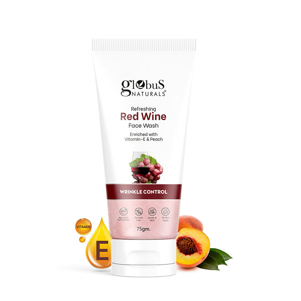 Globus Naturals Red Wine Hydrating Face Wash - Distacart