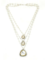 Beaded Layered Kundan Necklaces - Ruby Raang