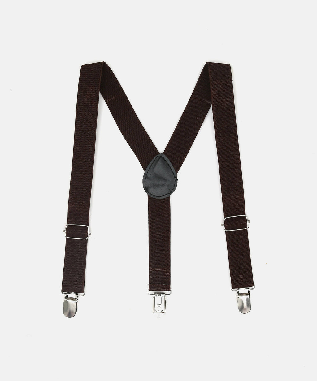 Manet Boys Solid Suspenders - Brown