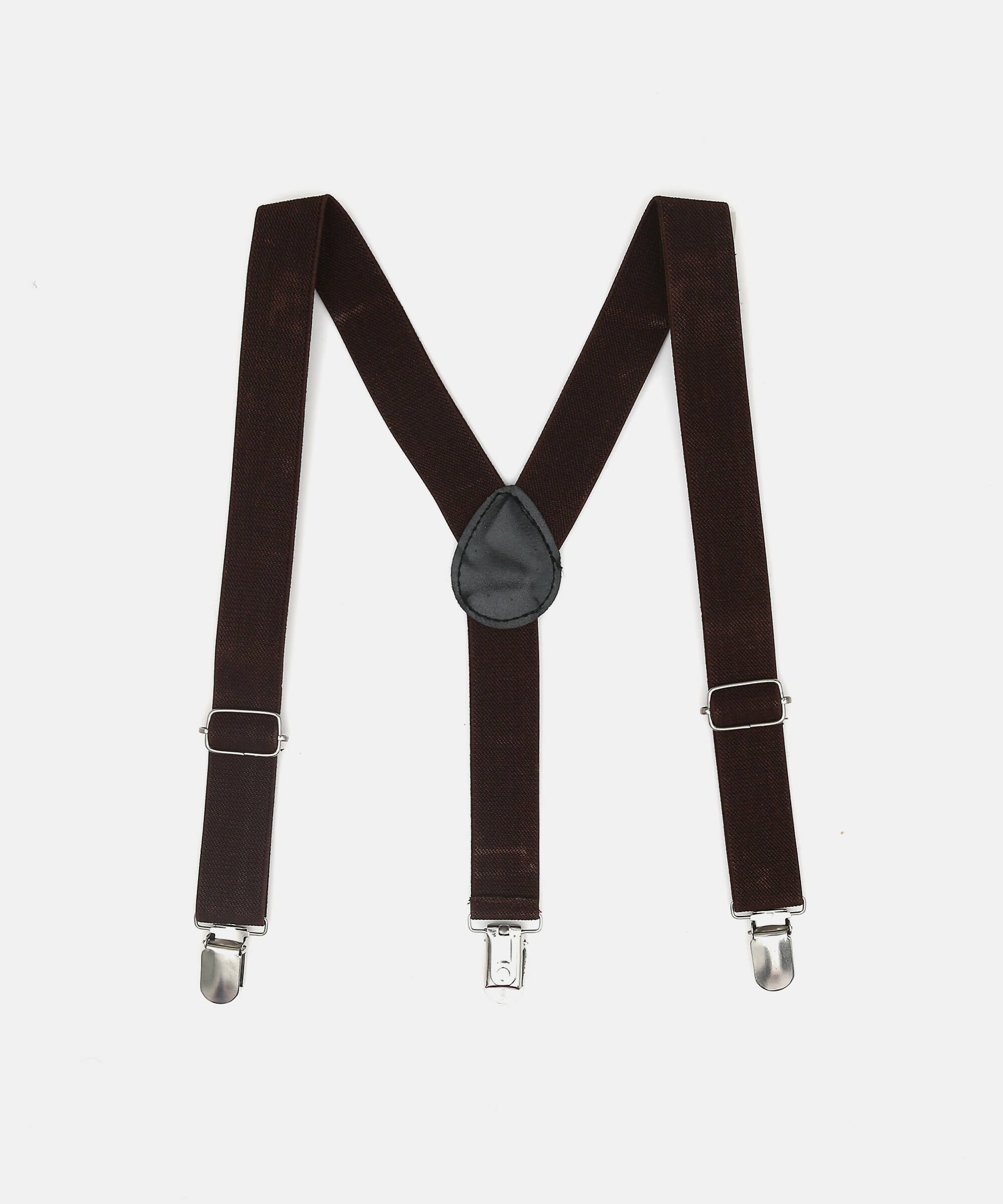 Manet Boys Solid Suspenders - Brown