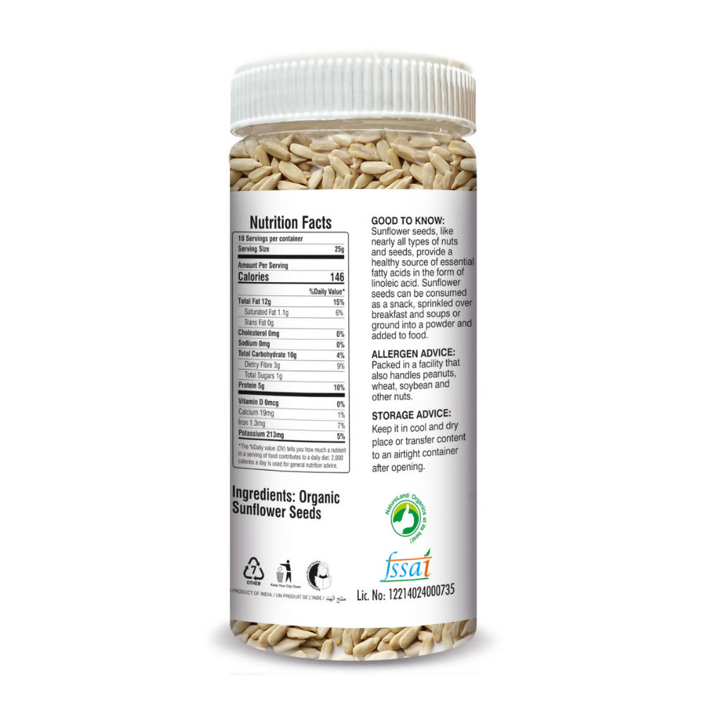 Nature Land Organics Edible Sunflower Seeds