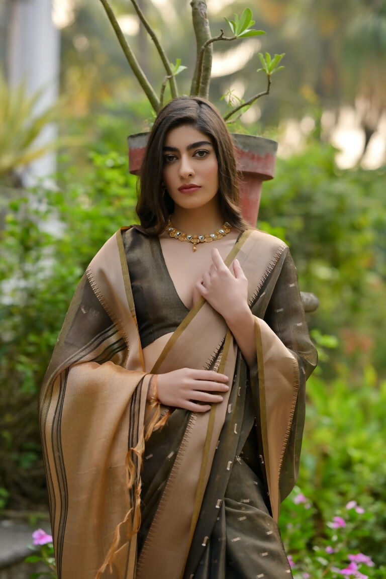 Coffee Kalyani Silk Woven Design Saree - Priyalaxmi