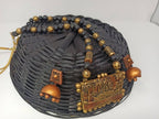 Terracotta Kerala Style Mansion Boat Pendant Long Necklace Set With Temple Earrings