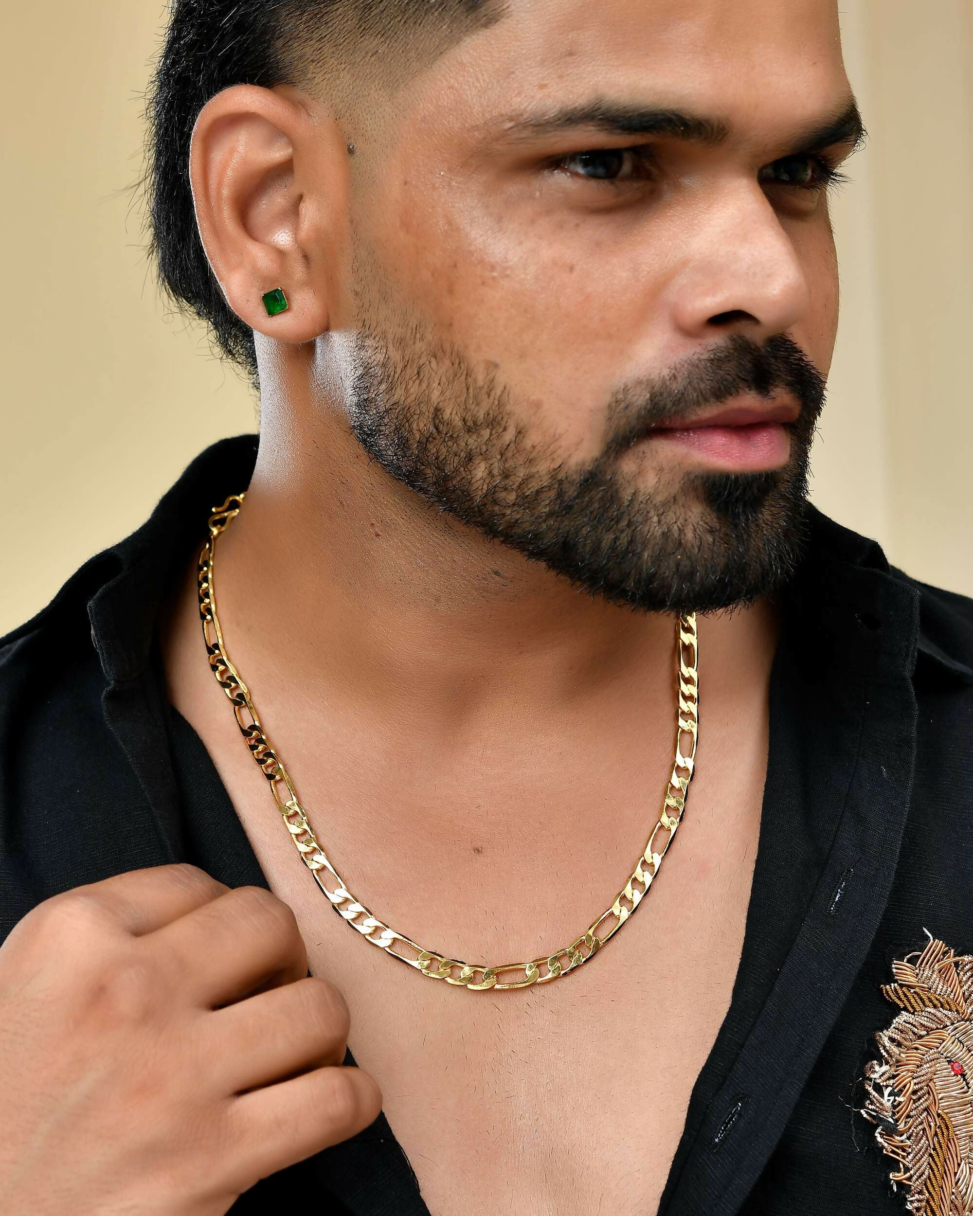 VOJ Gold-Polished Designer Chain For Men