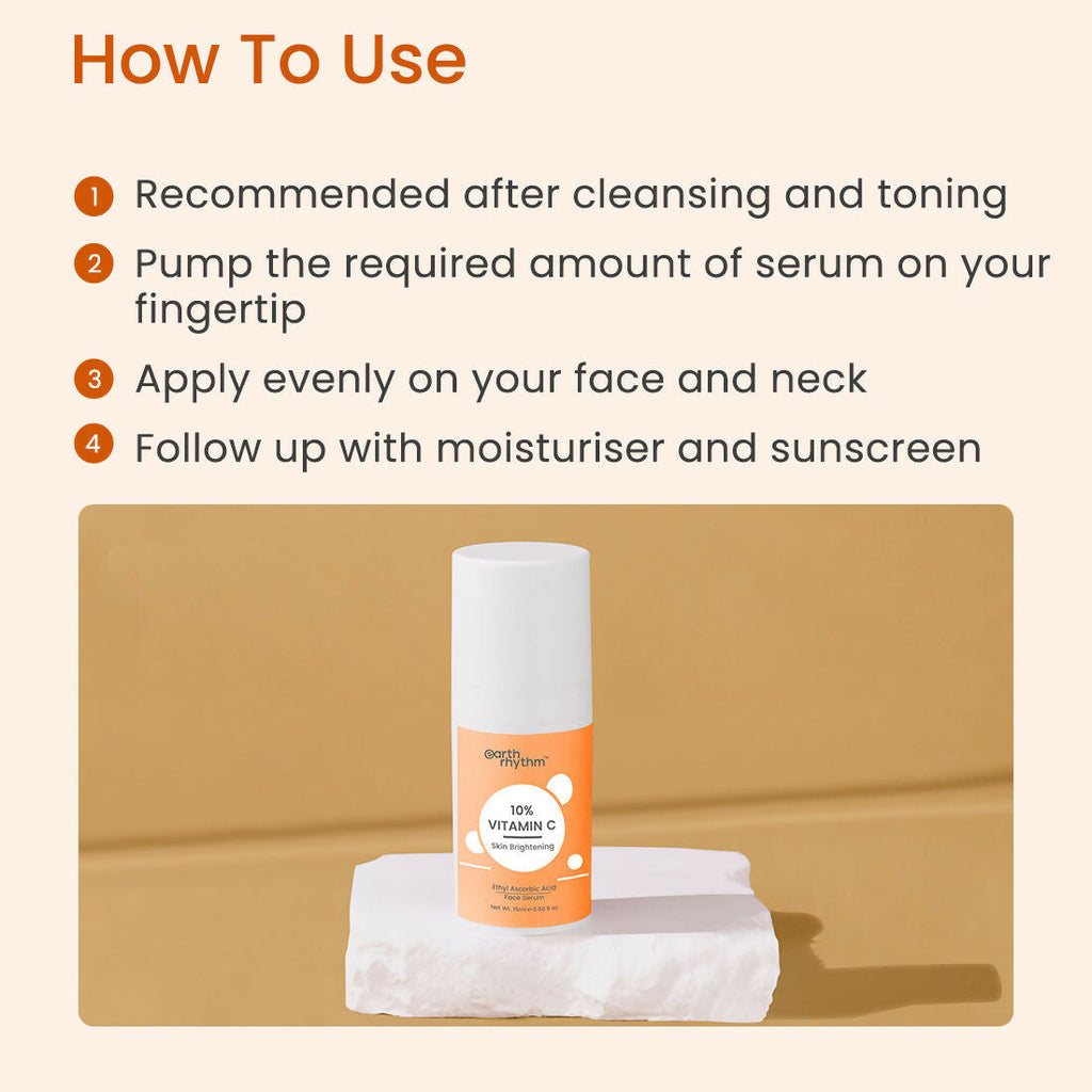 Earth Rhythm 10% Vitamin C Skin Brightening Face Serum