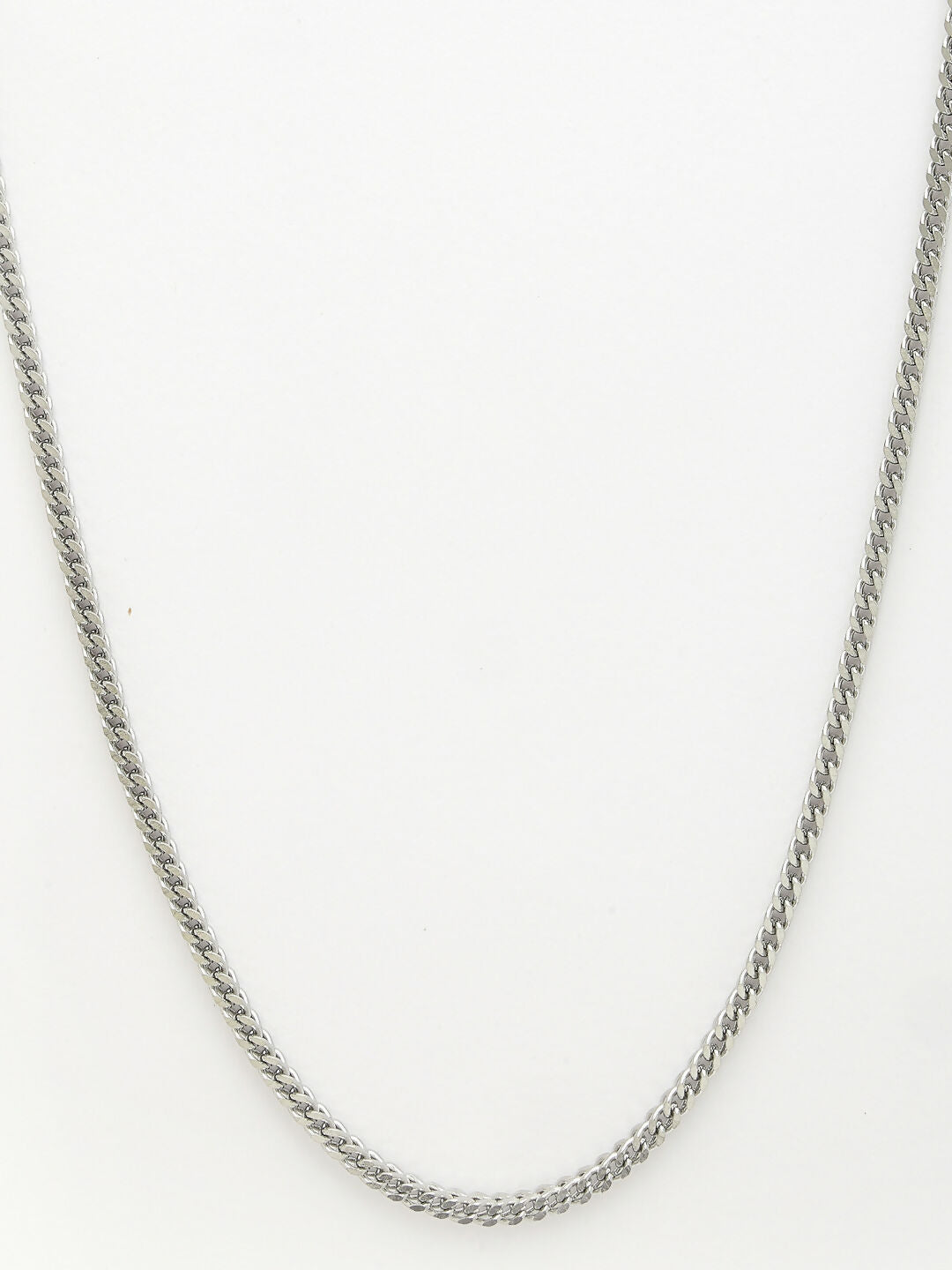 NVR Men's Silver-Plated Stainless Steel Chain