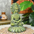 Sowpeace Premium Terracotta Meditating Buddha on Lotus Tabletop - Distacart