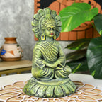 Sowpeace Premium Terracotta Meditating Buddha on Lotus Tabletop - Distacart