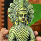 Sowpeace Premium Terracotta Meditating Buddha on Lotus Tabletop - Distacart