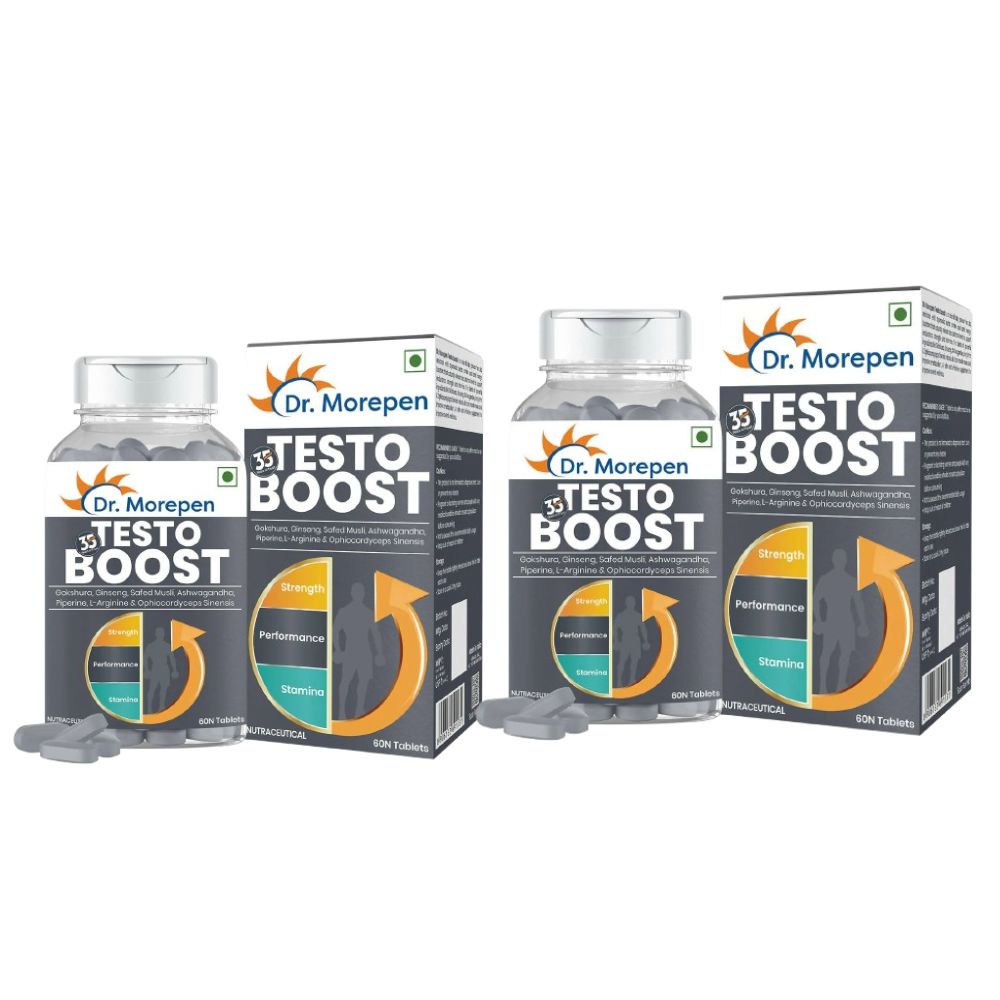 Dr. Morepen Testo Boost For Men | Increases Energy Stamina & Muscle Growth - Distacart