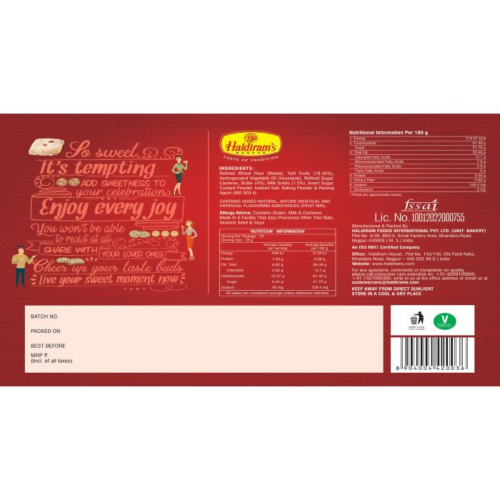 Haldiram's Fruit Cookies - Distacart