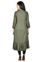 Joban Fashion Olive Cotton Rayon Tunic