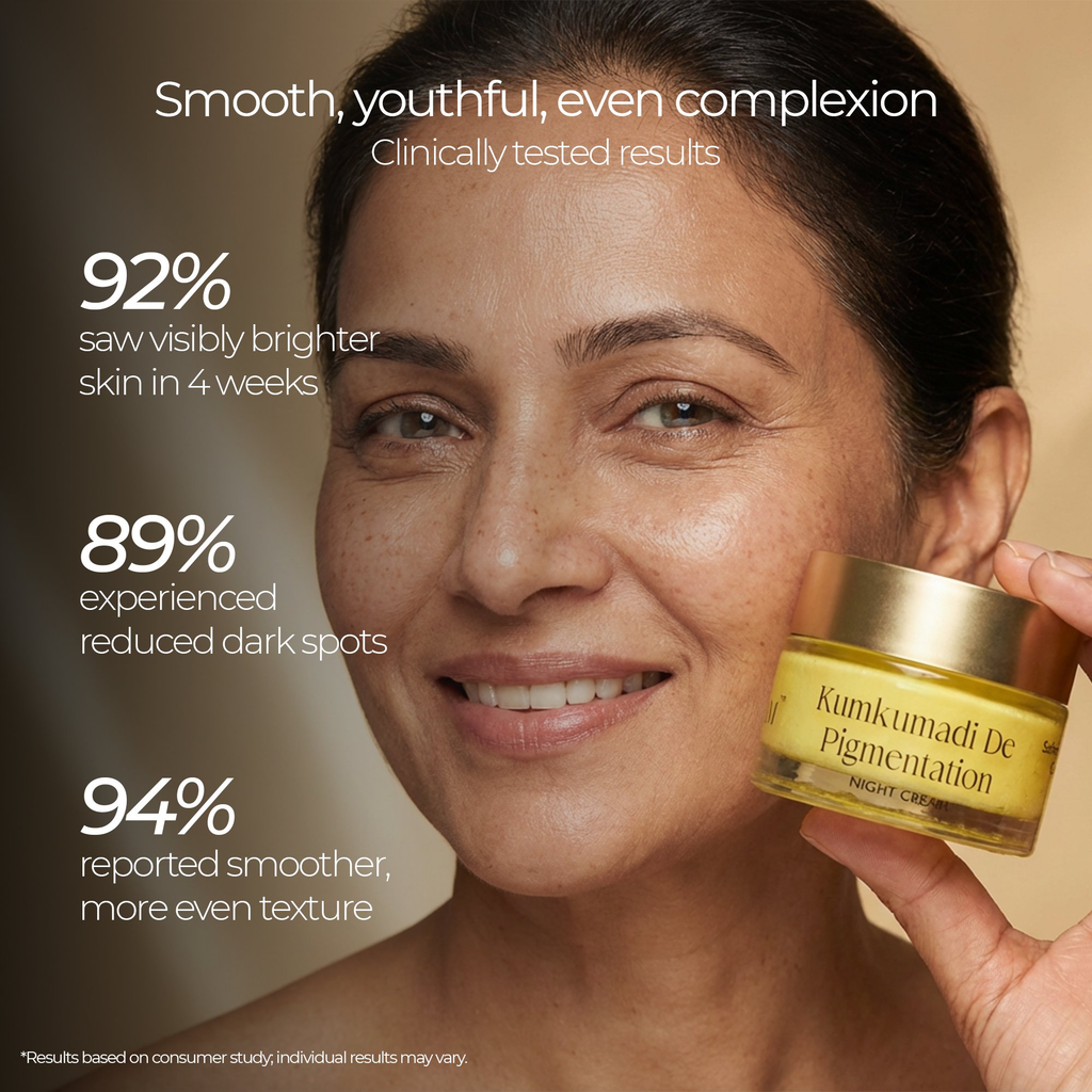 VedicDerm Kumkumadi De Pigmentation Night Cream with Saffron & Ceramides - Distacart