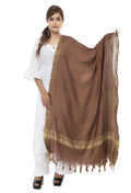 Mominos Fashion Moeza Slub Cotton Brown Dupatta