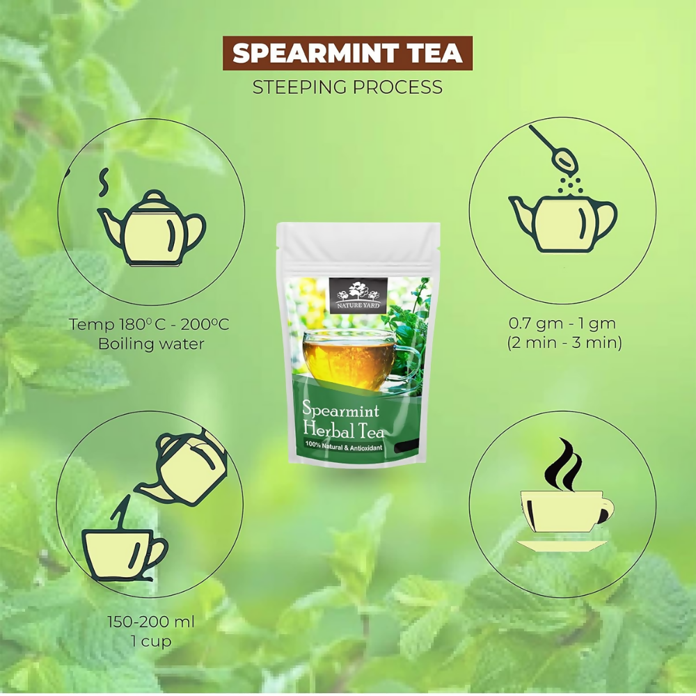 Nature Yard Pure Organic Spearmint Herbal Tea Leaves - Distacart