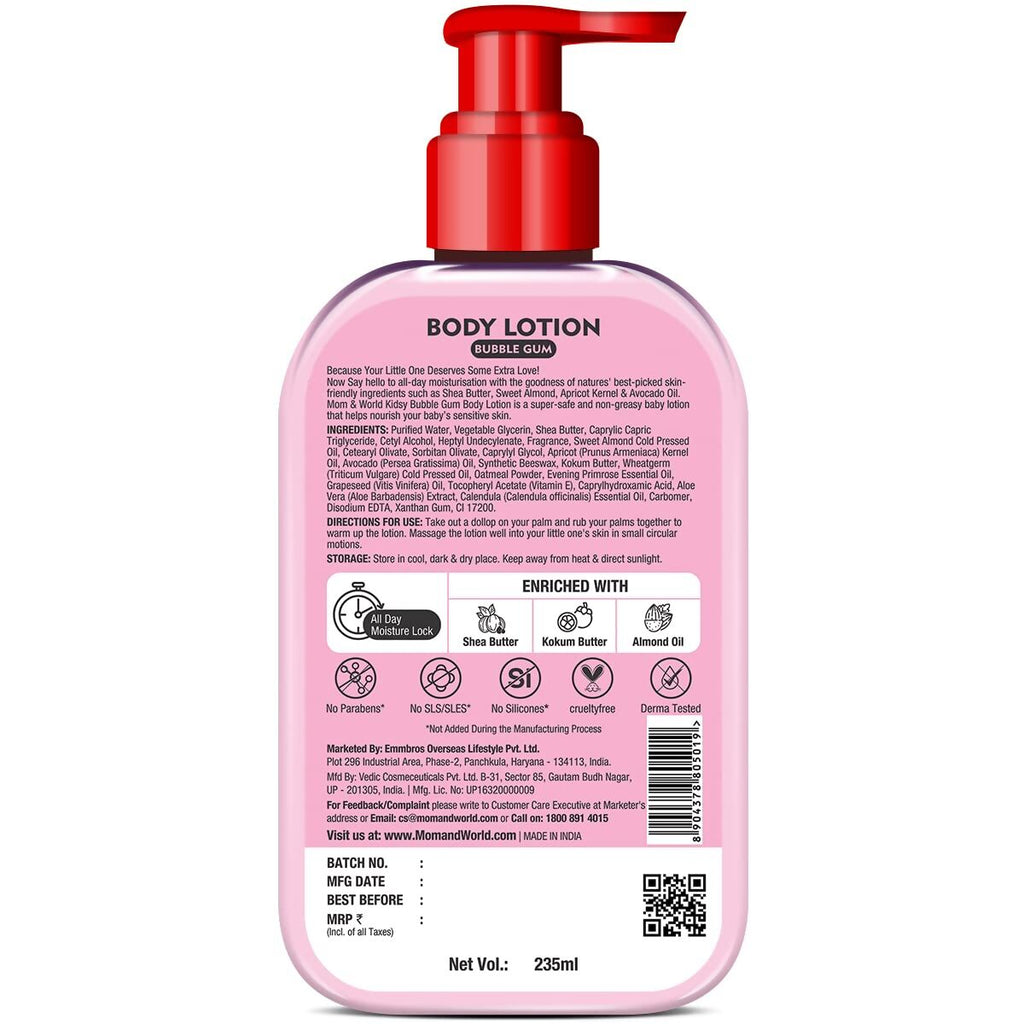 Mom & World Kidsy Bubble Gum Moisturising Body Lotion