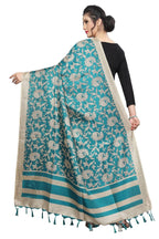 Vamika Rama Green Printed Khadi Bhagalpuri Dupatta