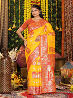 Shree Shyam Fashion Silk Yellow Saree - Distacart