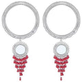 Stylish And Trendy Pink Pearls Hanging Bangles