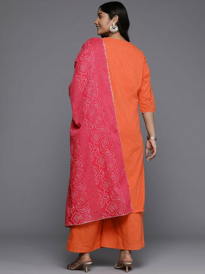 Ahalyaa Women's Traditional wear Kurta Set - Orange